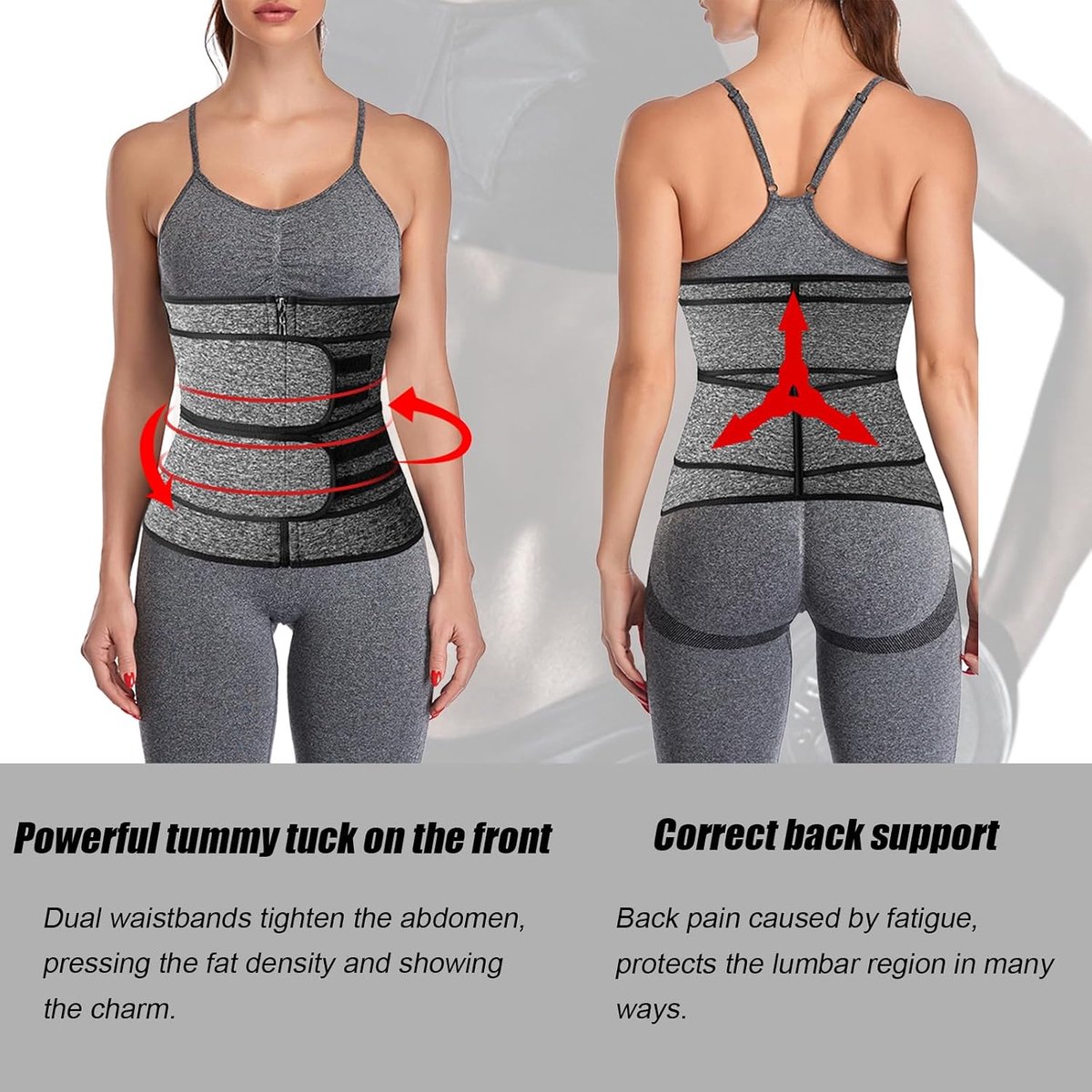 Mannen Neopreen Waist Trainer Zweet Riem Waist Trimmer voor Gewichtsverlies Sauna Waist Cincher Girdle