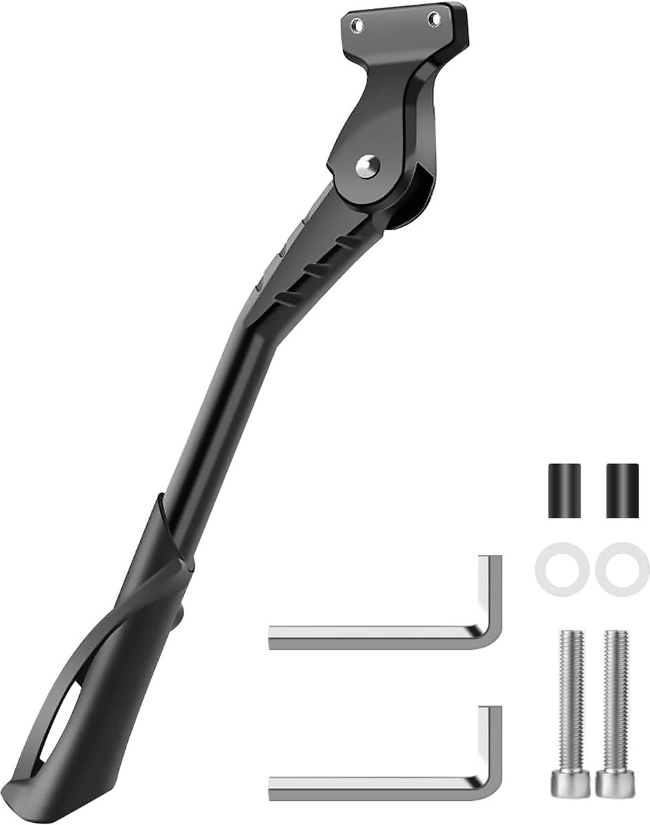 24-29 inch, in hoogte verstelbare fietsstandaard met 40 mm lochafstand, achterstandaard van aluminium, zijstandaard voor stadsfietsen, mountainbikes, e-bikes, MTB