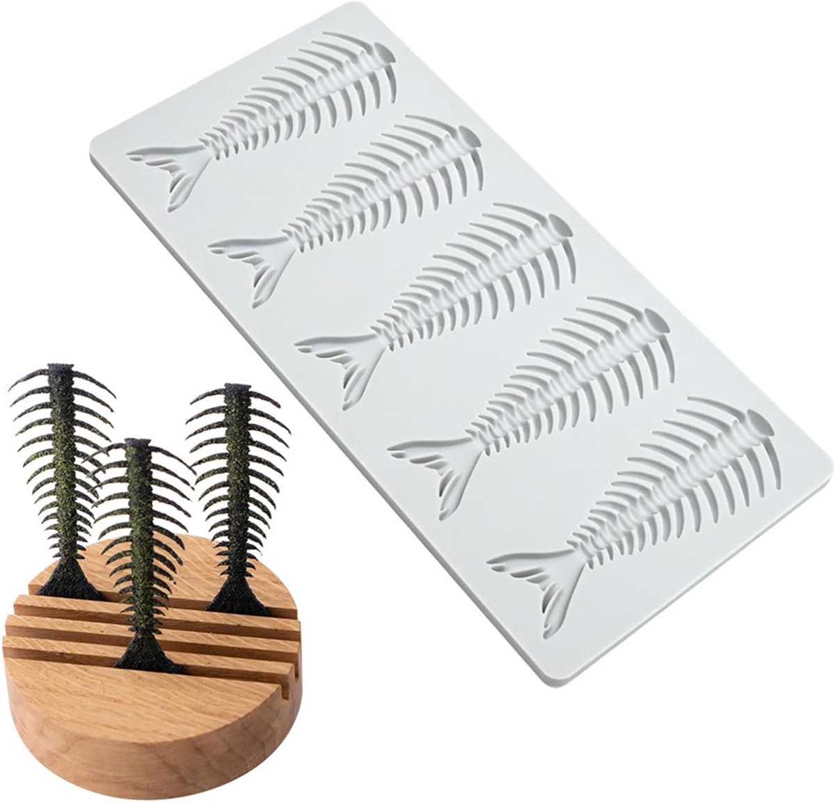 3D visgraatmat, voor fondant, siliconen bakmat, siliconen vorm met visgraatpunt, fondantmat, voor het maken van taarten en koekjes