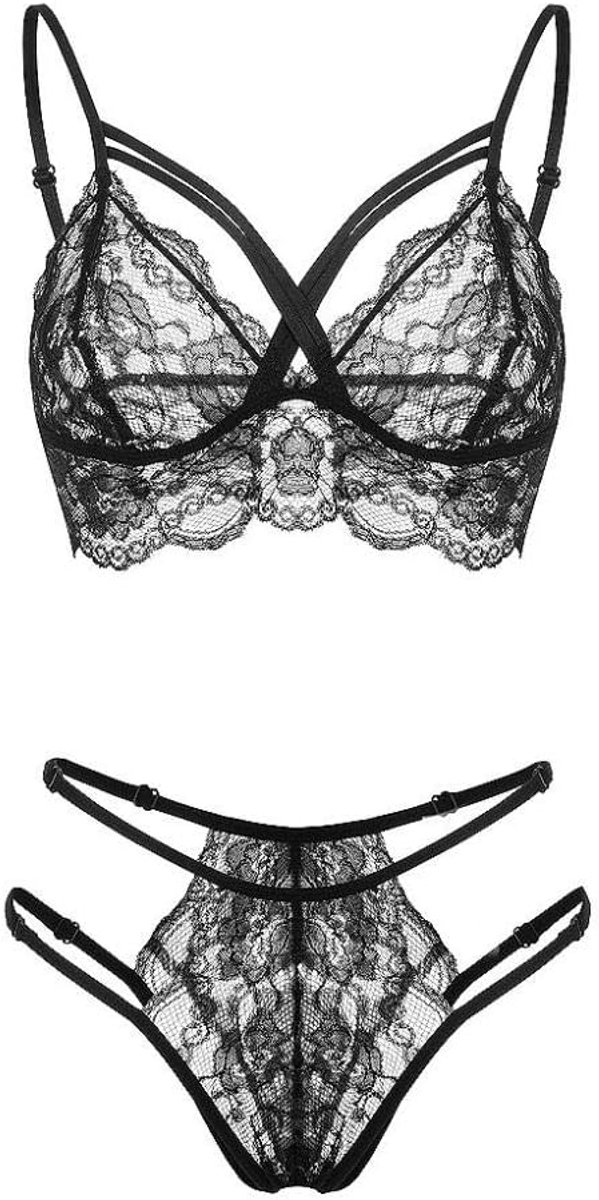 Sexy dames erotische lingerie Sexy Vrouwen Lingerie Transparante Kanten Beha Ondergoed Verleiding Porno Nachtkleding