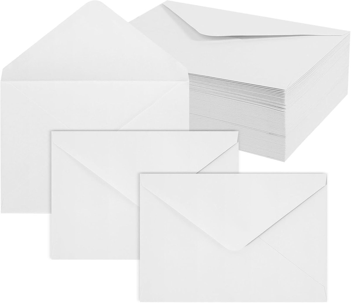 Enveloppen van kraftpapier, 100 stuks, 19 x 13 cm, kraftpapier, enveloppen, witte enveloppen zonder venster, voor brieven, wenskaarten, uitnodigingen, verjaardagskaarten, kerstkaarten