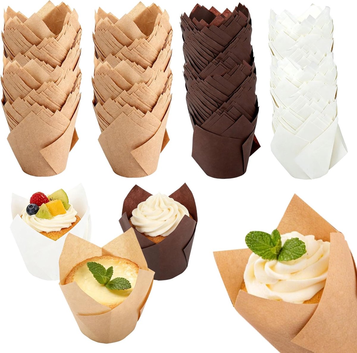 200 Stuks Tulband Muffinvoering Papier