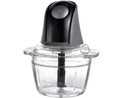 Levo® Groentesnijder Electrisch - Groentensnijder Multifunctioneel 1000 ML - Groentesnijder Machine - Elektrische Groentesnijder - Foodprocessor - Uiensnijder - Vleesmolen - Zilver/Zwart - 16cm x 19cm x 23cm