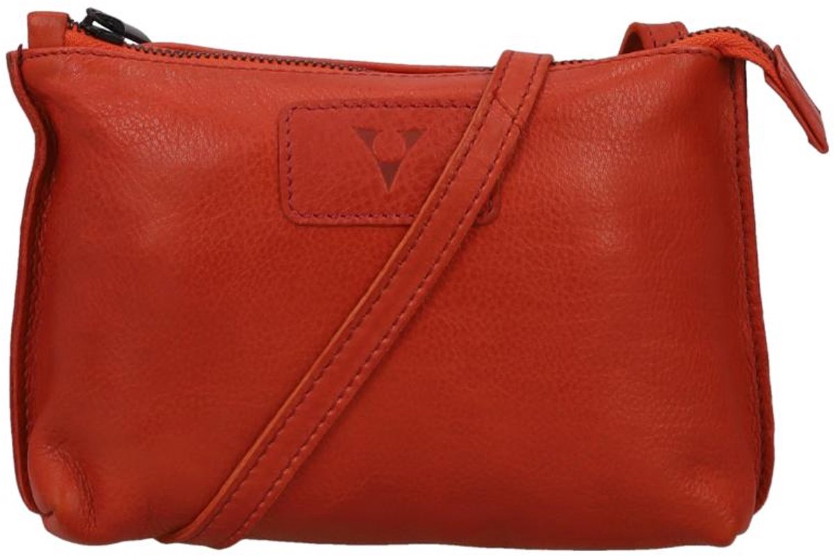 Van Os Tampa Crossbodytas Kleine Dames - Leer - Donker Groenange