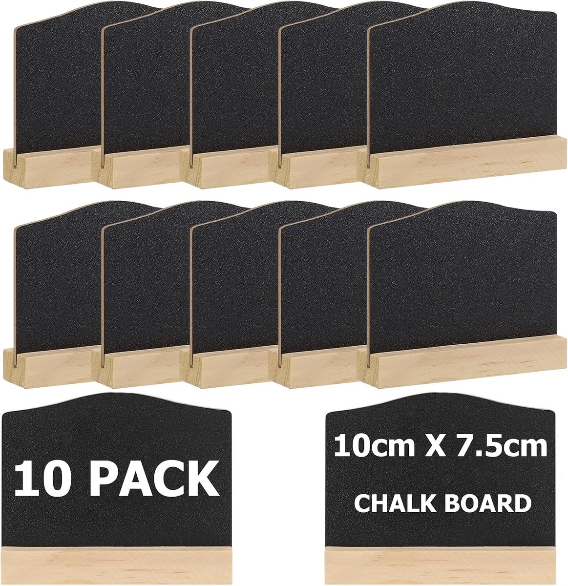 Laeeyin 10 x houten hangers voor bruiloft, school, buffet, verjaardagsfeest