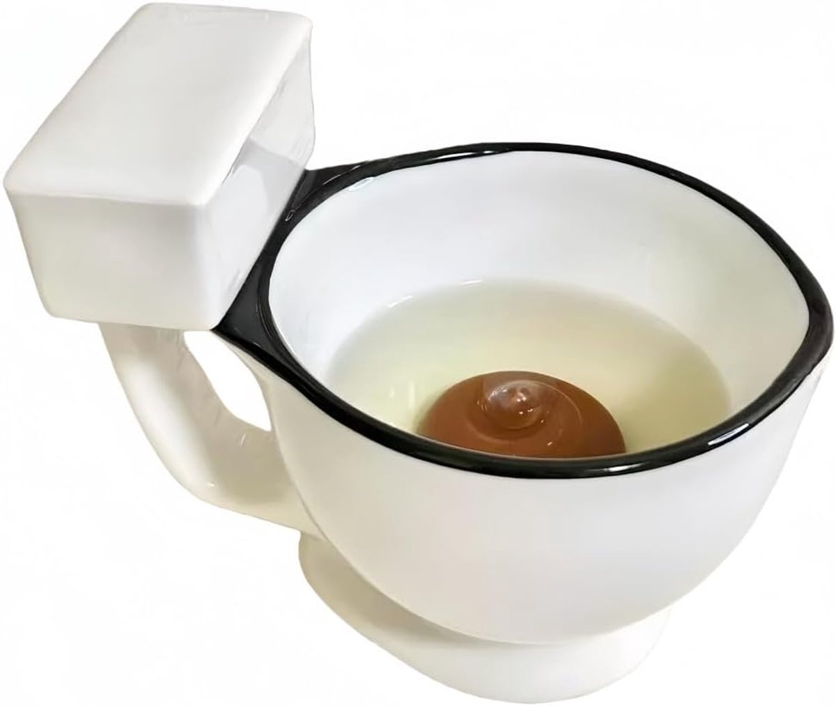 Toilet-koffiemok – 230 ml keramische grappige mok voor koffie, grapcadeau voor verjaardag en feestdagen, originele mok (kak-mok)