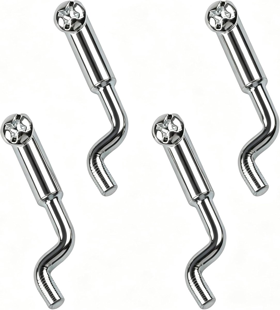 4 stuks Bowdenkabel eindstuk Z-vorm,universele Z-bocht gaskabeluiteinden schroefnippel voor grasmaaiers,eenassige trekkers,go-karts,minibikes,tuingereedschap voor gas- en remkabels tot 2–2,5 mm