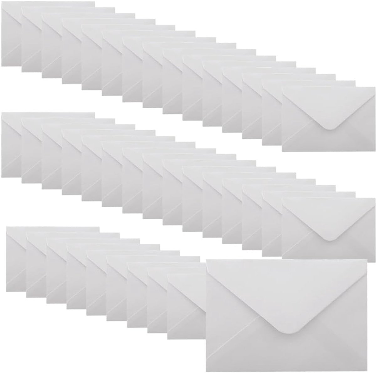 40 stuks elegante witte enveloppen,175 x 125 mm,voor alle gelegenheden