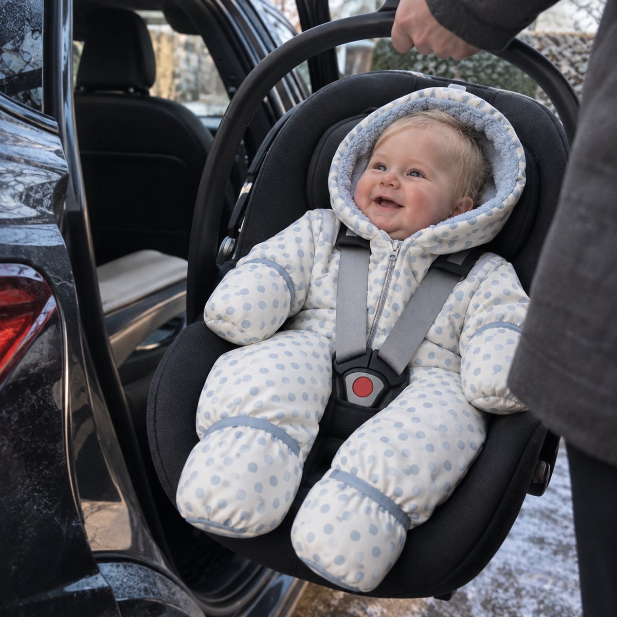 Ducksday Winterpak Jackie – Warme Skioverall voor baby’s – Waterdicht Winddicht – Gerecycled Polyester – Jackie Wit