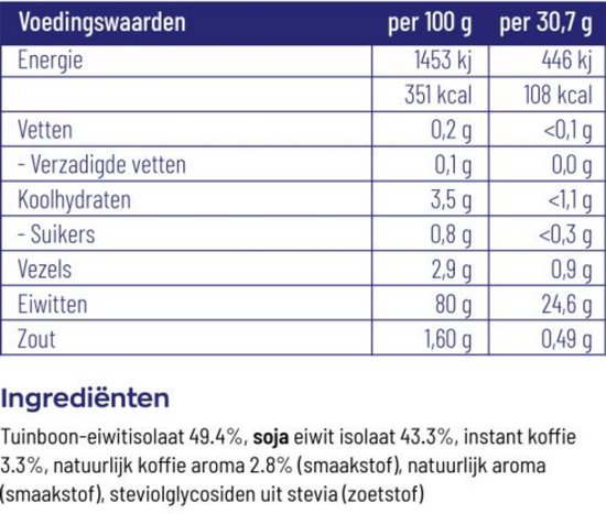 Vitakruid Vegan Protein EverPro & Fava IJskoffie - 921 gr van Merkloos — afbeelding 4
