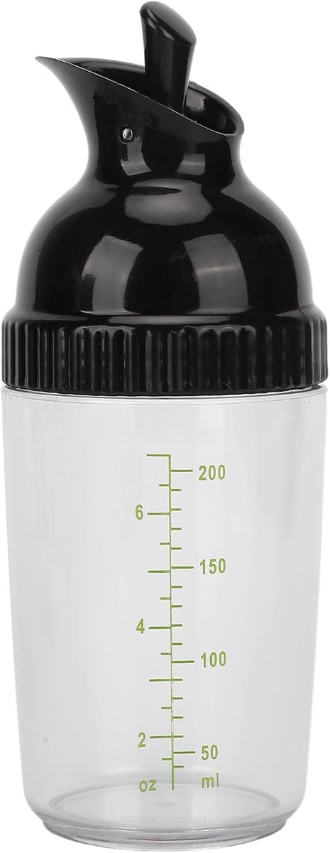 Dailygoods- Salad Dressing Shaker 200ml - Lekvrij - Mengfles - Lichtgewicht - Eenvoudig te gebruiken - Hoogwaardige materialen - Dressingfles