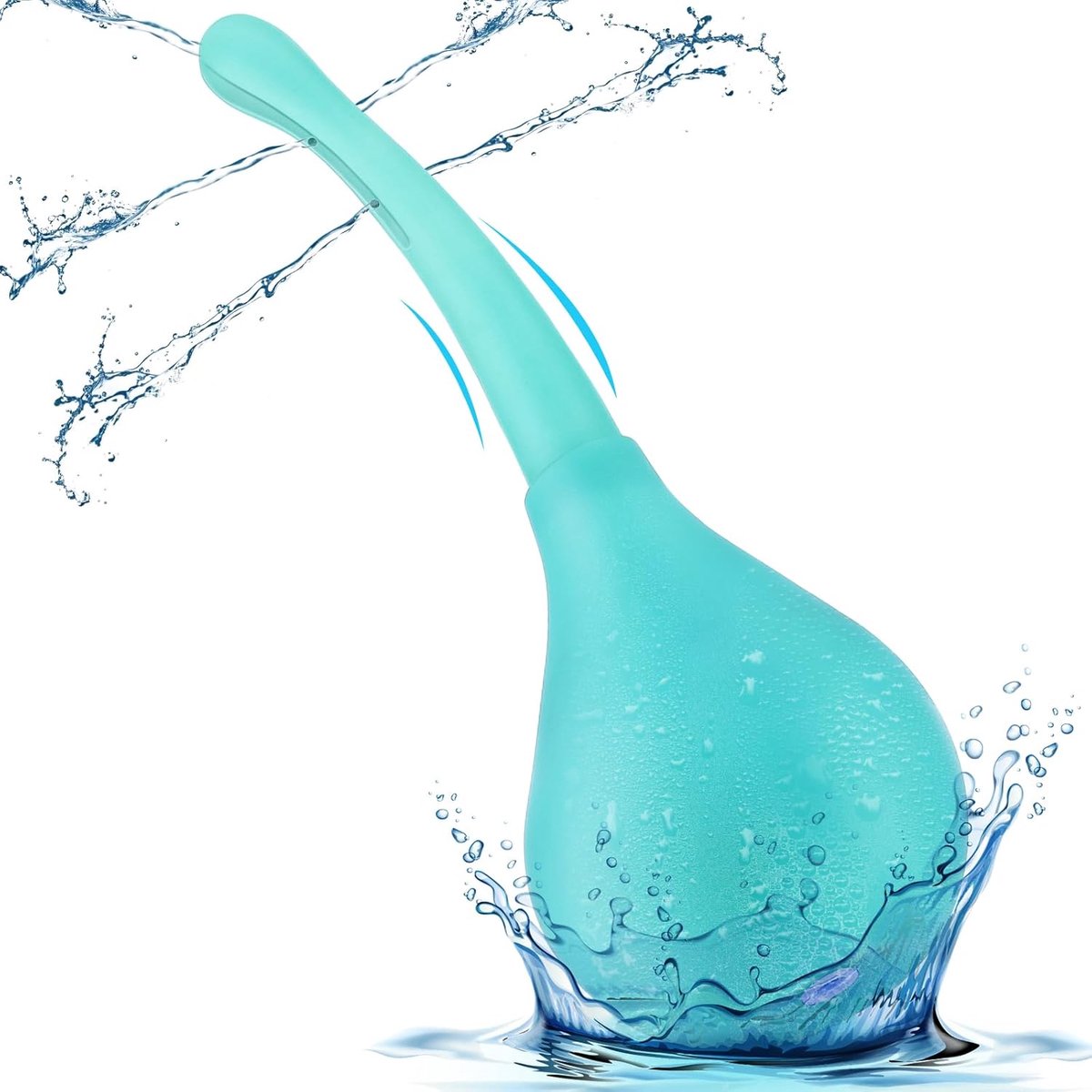 SnelShoppen - Vaginale en Intieme Douche voor Vrouwen, Herbruikbare Enema, 170ml Intieme Douche, Anti-Reflux Groene Silicone, 360° Reiniging voor Lich