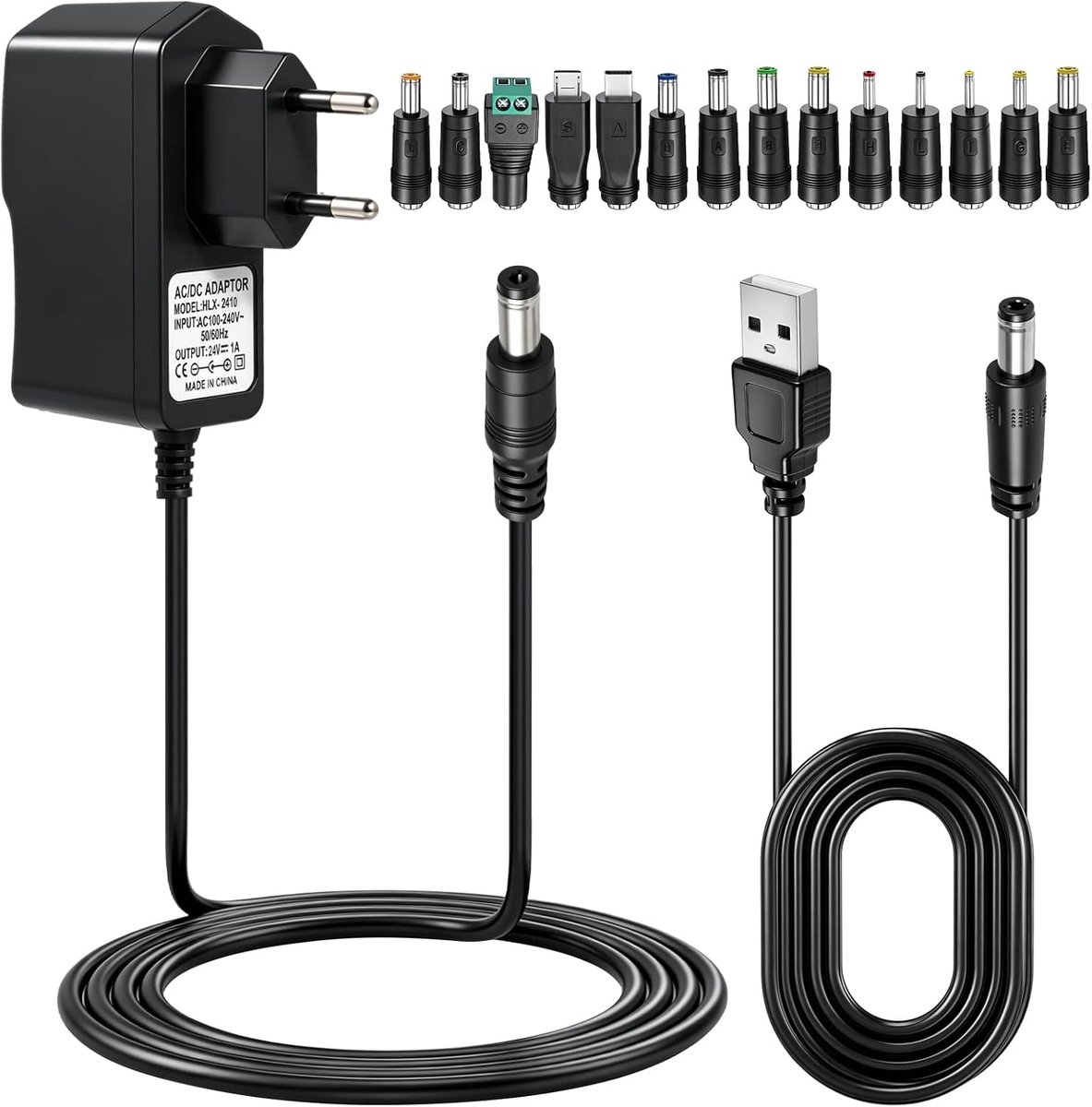 Universal Power Supply 24V 1A Transformer Power Adapter 24W 24V 24V for LED Bands, Video Surveillance Cameras - ShopVlot