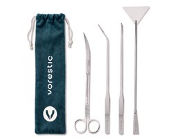 VORESTIC Aquascaping en Aquarium Set met Aquarium Schaar, Aquarium Pincetten en Aquarium Spatel