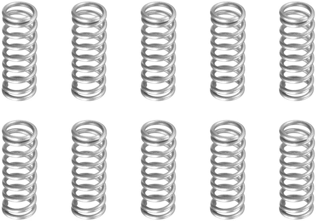 Compressieveer 1 x 7 x 20 mm - Staal - Robuust en duurzaam - Geschikt voor machines - ShopVlot