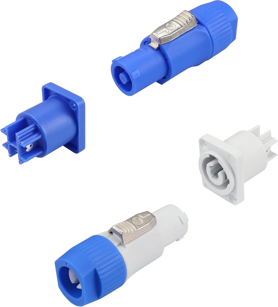 PowerCON Cable Plug, 3 Pin 20A 250V AC Quick Lock Aviation Connector Professional Power Cable Plug White Output and - ShopVlot