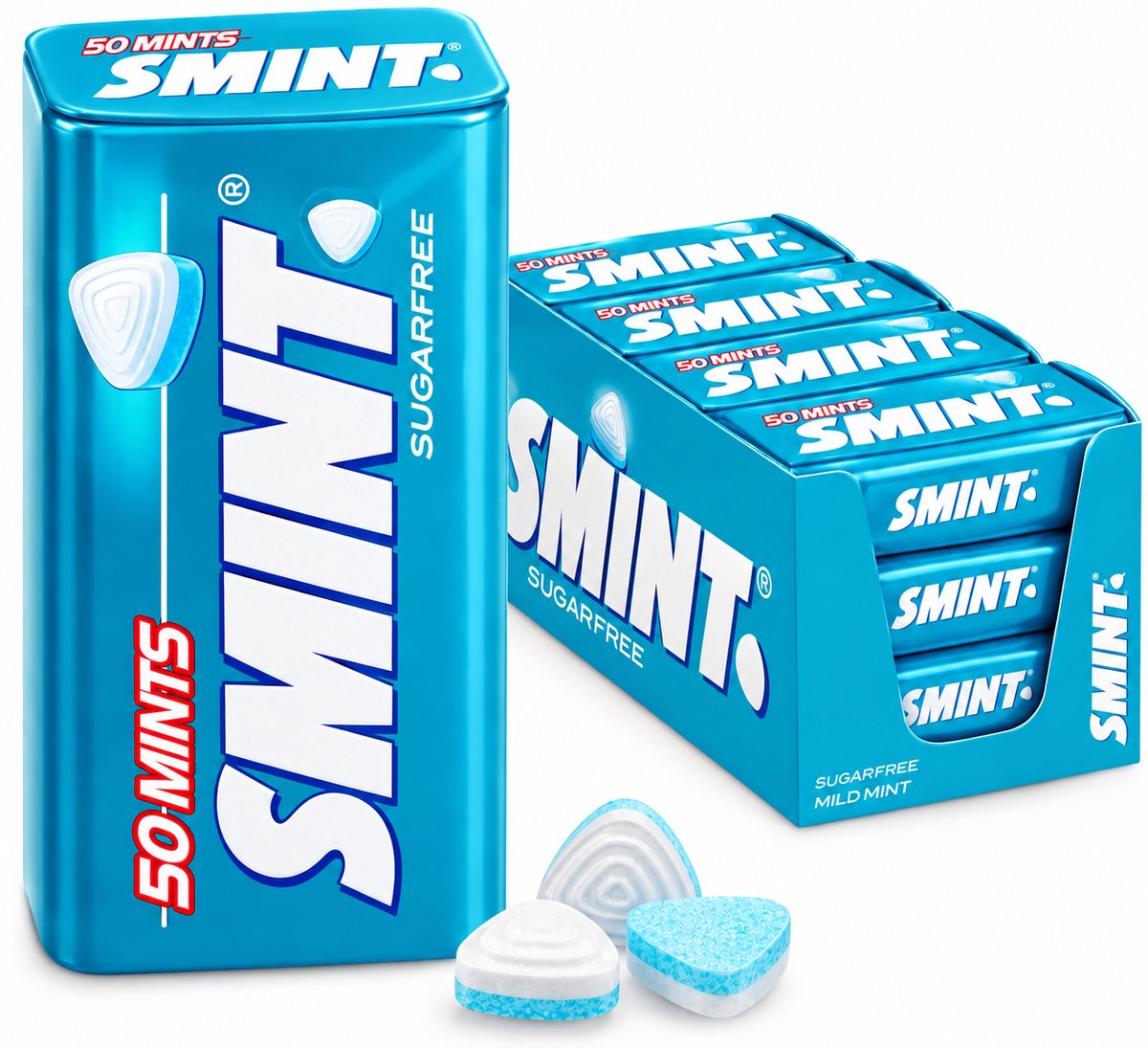 Smint XL Mild Mint - Frismakers - Suikervrij - 1x12stuks
