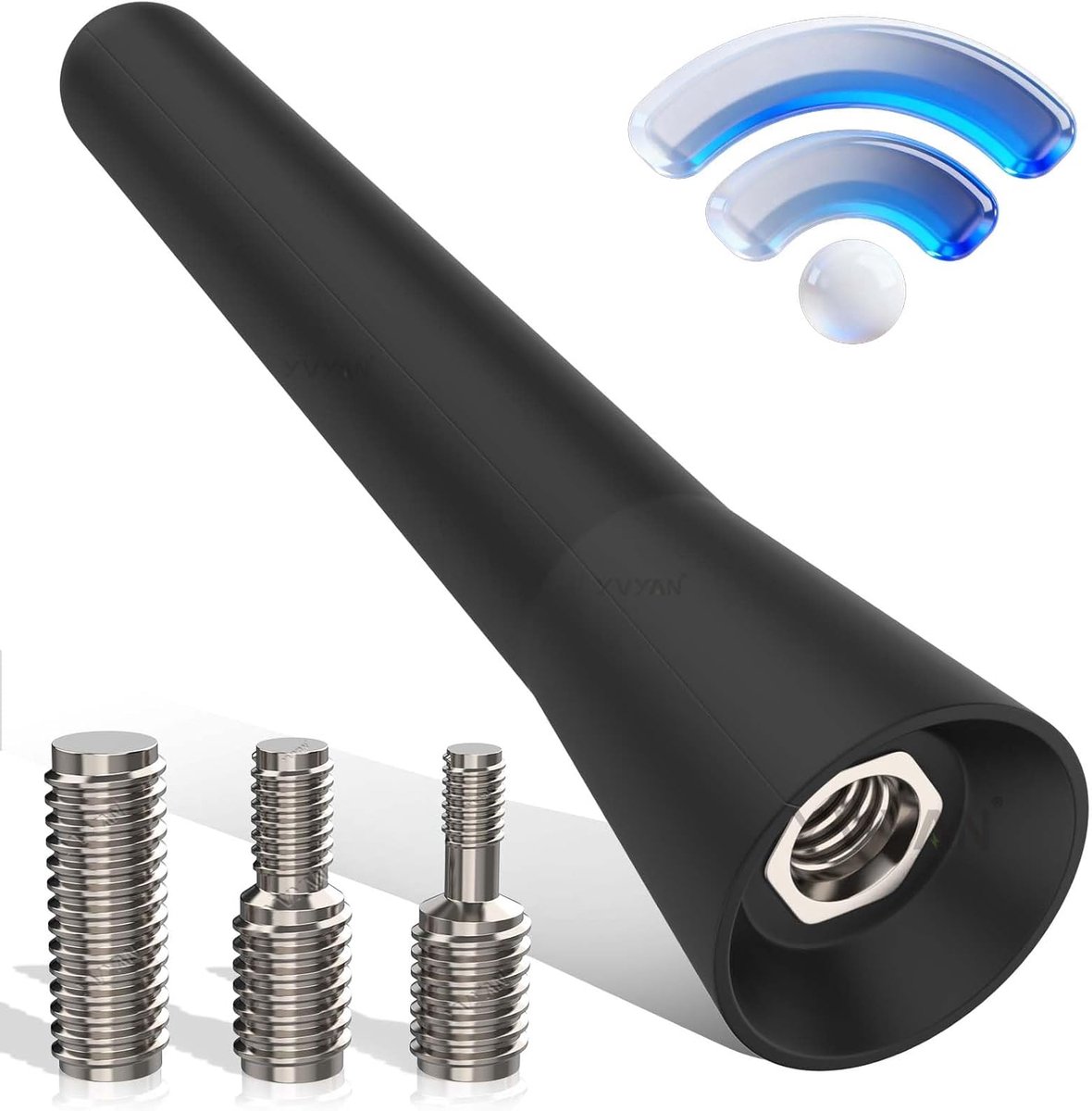 6,5 cm korte auto-antenne, mini-antenne, korte auto-antenne, universele mini-auto-antenne, met 3 schroeven M4 M5 M6 - ShopVlot