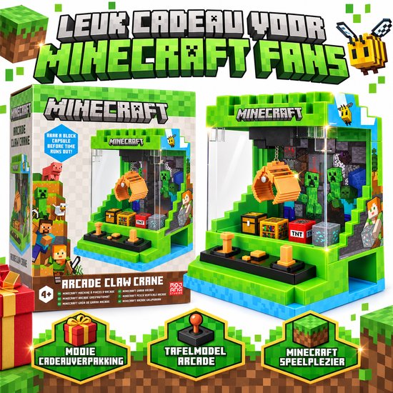 A Ambassador® Minecraft Grijpmachine - Incl. 6 blokken met prijzen - Arcade - Klauwkraan - Coin Pusher - Snoepautomaat - Spelletjes - Games van Ambassador — afbeelding 5
