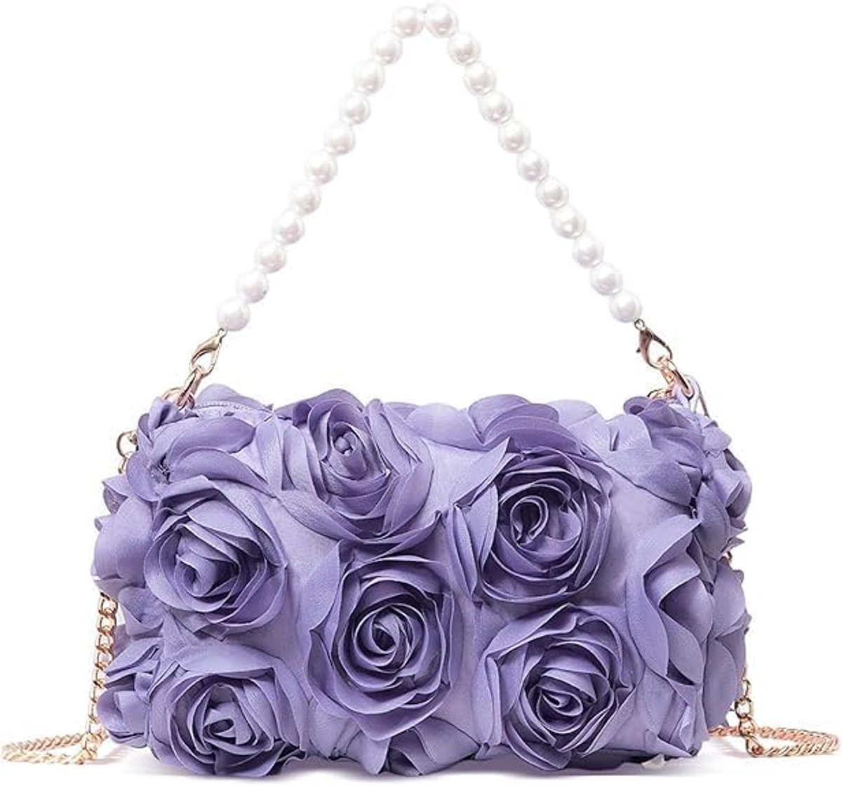 Women's Evening Bag, Floral Pattern, Handbag, Ideal for Weddings and Parties - ShopVlot