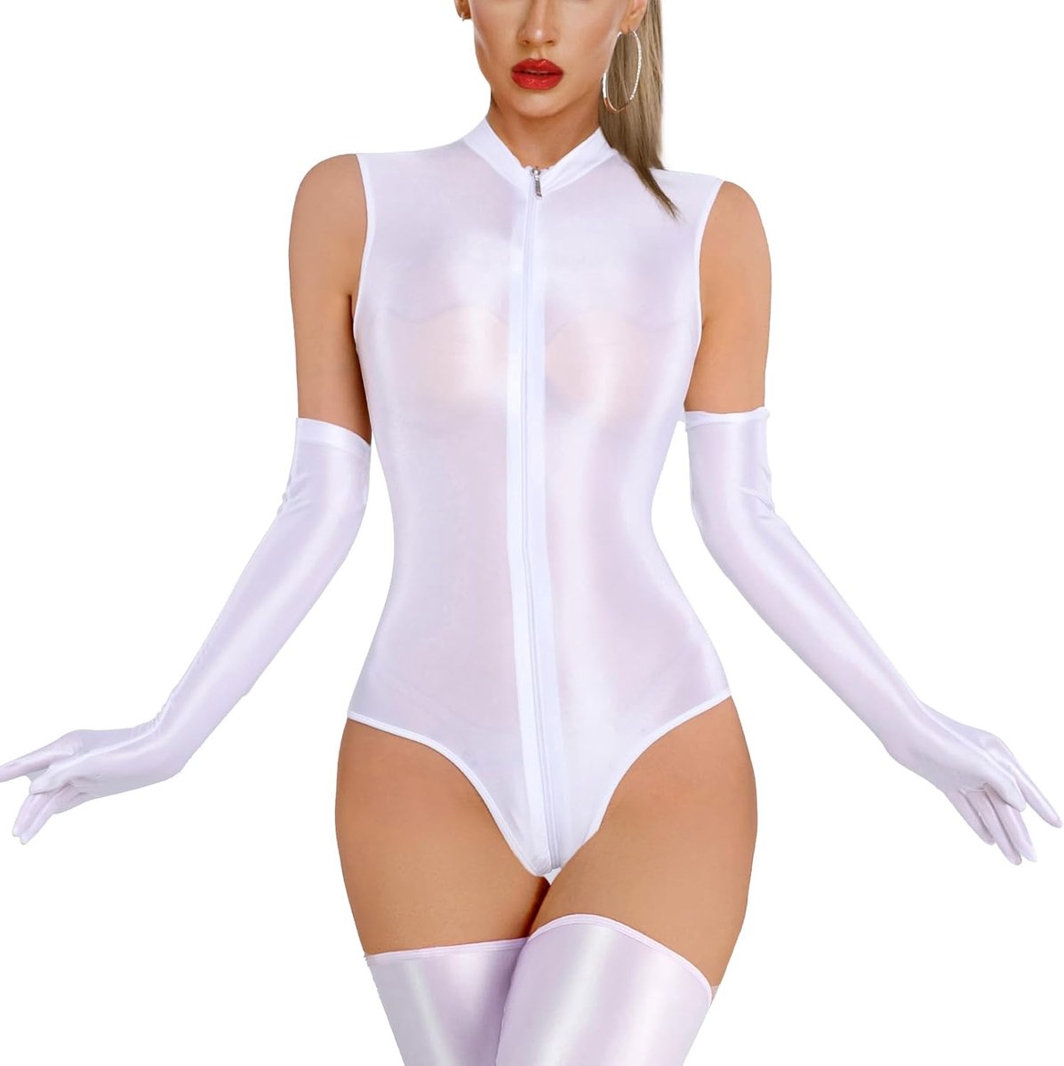 Bodysuit dames M-XL - sexy glitter luipaardprint - mouwloos - perfect voor clubwear - ShopVlot