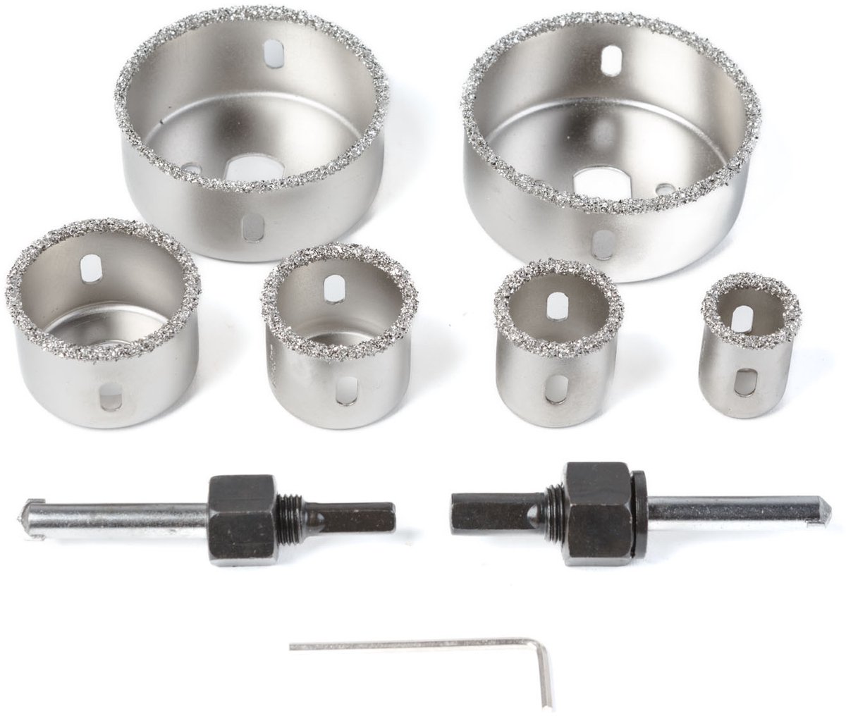 Handy Gatenzaagset - 6-Delig - Bimetaal, Hardmetaalgeslepen - Ø22/28/35/44/68/73 mm - 6,35 mm (1/4") Schacht - Voor Hout, Gipsplaat, Aluminium, Dunne Staalplaten [10635]