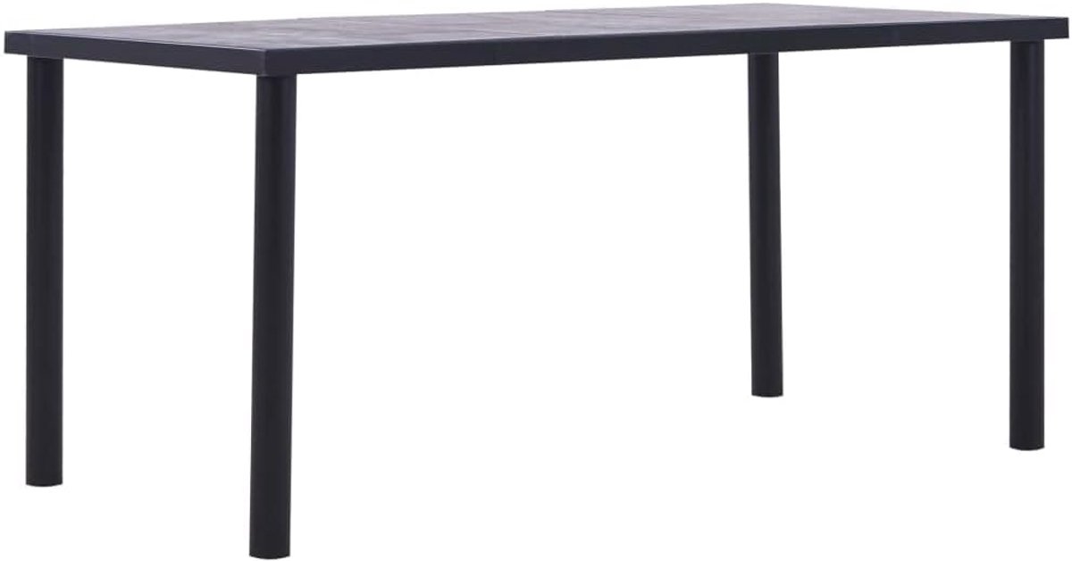 Metalen frame modern design eettafel 160x80x75 cm zwart