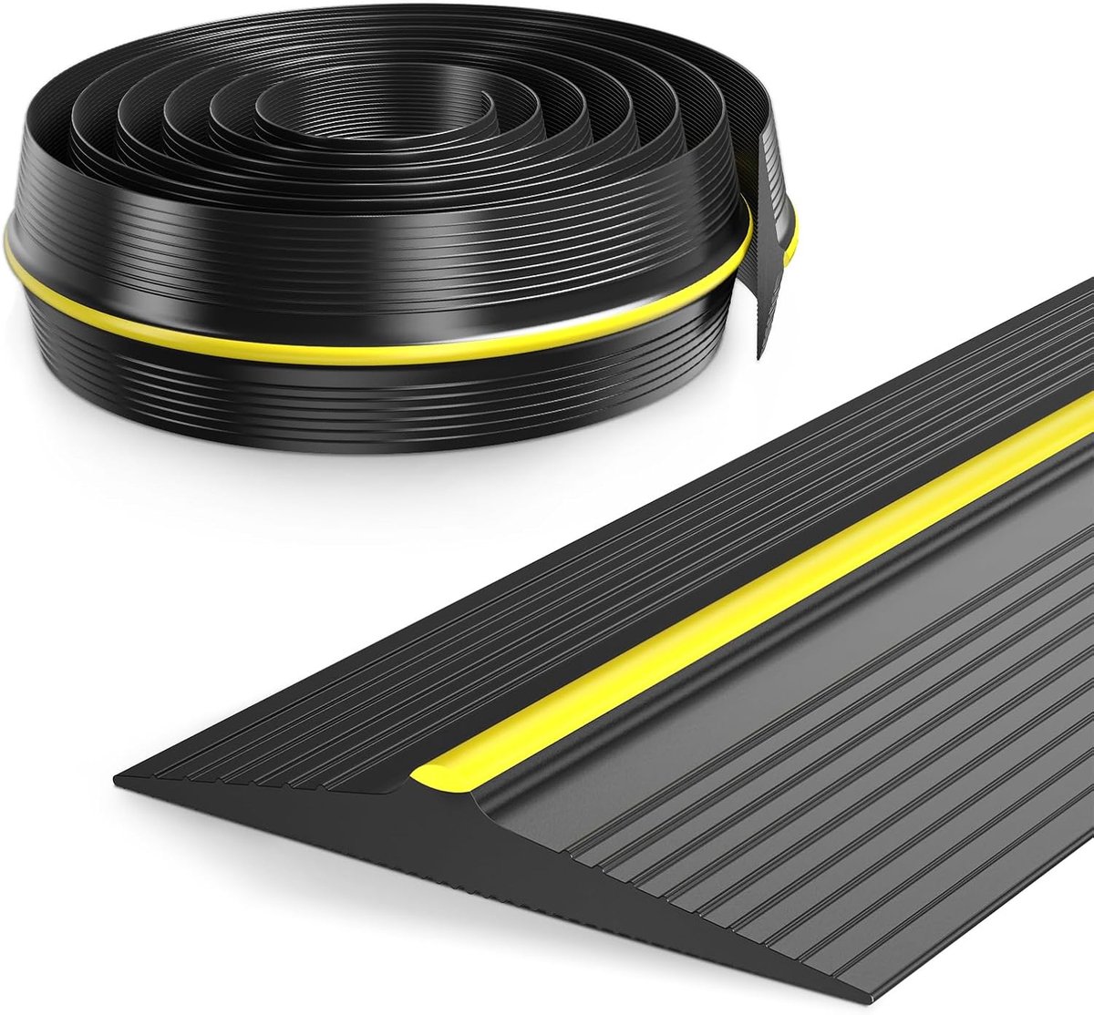 Deurafdichting voor garagedeuren Helangel, 2,5 m/18 mm, pvc, zwart, universeel, regenbestendig, gemakkelijk te snijden