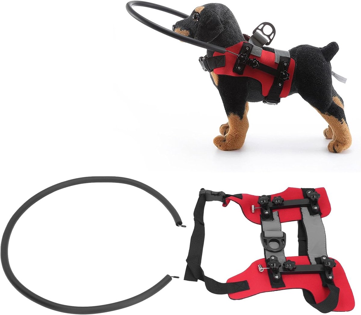 Harnas voor blinde honden, Verstelbare Blind Dog Bumper Guard om vertrouwen op te bouwen, Anti Botsing Blinde Honden Accessoires voor Kleine Honden, Gemakkelijk Te Dragen (S)