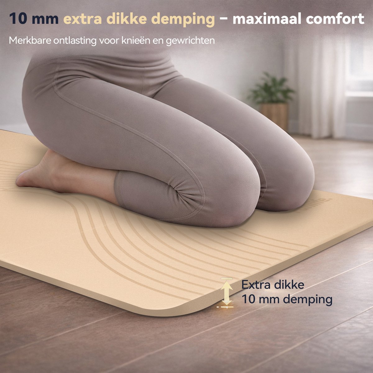 FunLife 7-Delige Opvouwbare Yogamat 190 x 66 cm - 10 mm Dik - Antislip Fitnessmat voor Yoga, Pilates en Thuis Workout - Soft Flow thumbnail 5