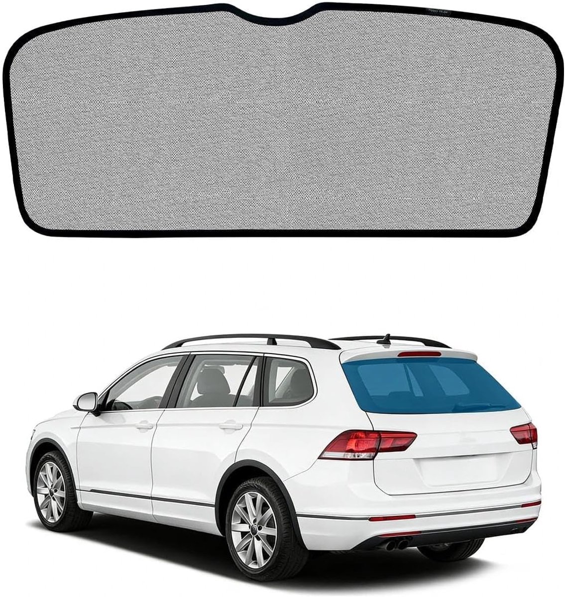 Autozonwering voor VW Tiguan (2016-2024), ademende zonwering voor de achterruit met uv- en hittebescherming, inkijkbescherming voor baby's, privacy op de camping