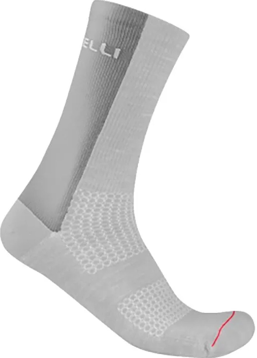 Castelli Logo 18 Merino Sokken Wit EU 35-39