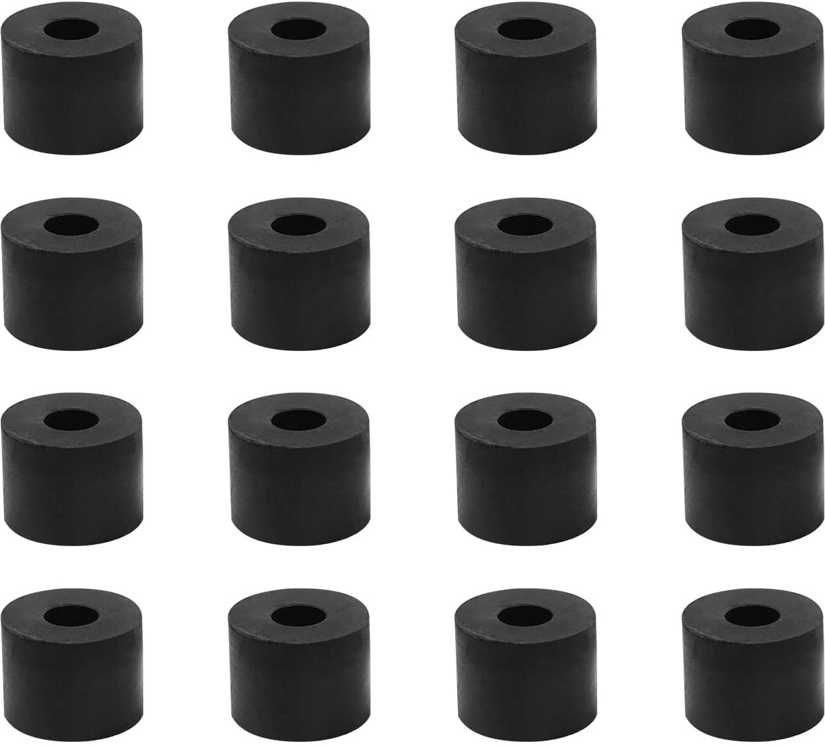 16 stuks rubberen afstandhouders, M6 kunststof afstandshulzen, 16 mm buitendiameter 6 mm binnendiameter 12 mm dikte afstandhouders kunststof voor huis auto accessoires, container