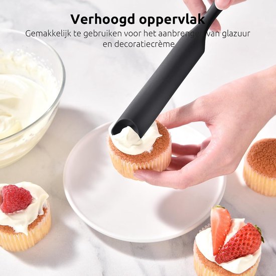 Jar Spatula, Voedselveilig Kleine Siliconen Spatel (Zwart) — afbeelding 5