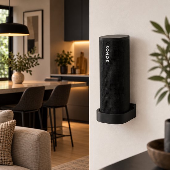 YUOM. Muurbeugel Geschikt voor Sonos Roam 1/2 - Wandhouder - Wall Mount - Zwart — afbeelding 5