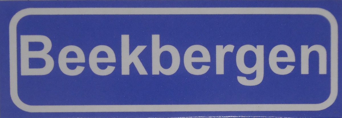 Souv© - koelkast magneet - plaatsnaam bord - kombord - souvenir - koelkastmagneetje - relatiegeschenk Beekbergen