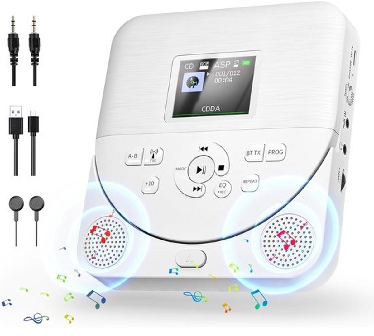 Draagbare cd-speler - Bluetooth en ingebouwde luidsprekers