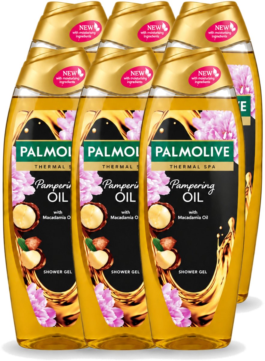 6 x Palmolive – Douchegel – Thermal Pampering Oil – 650 ml - Voordeelverpakking - 6 stuks
