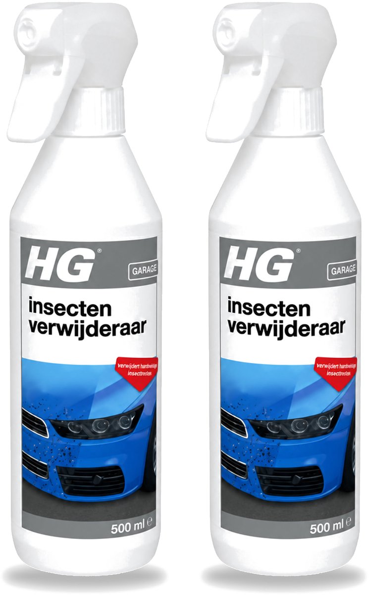 2 x HG - Insectenverwijderaar - Verwijdert Hardnekkige Insectresten - 500 ml - Bulkverpakking - 2 stuks