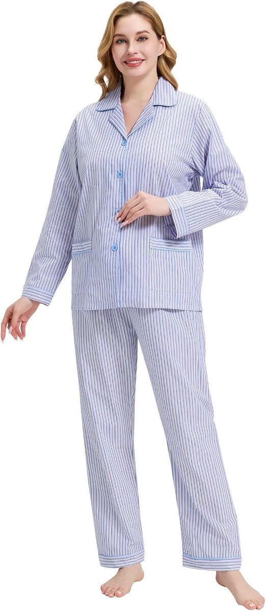 Katoenen flanellen pyjama voor vrouwen 100% katoen flanel pyjama set zachte PJS gezellige dames loungewear