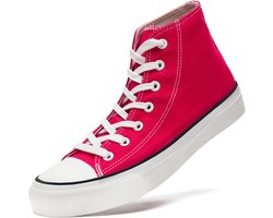 Sharllen High Top Trainers Vrouwen Canvas Sneakers Dames Lace Up Canvas Schoenen voor mannen Vrouwen Plimsolls Pompen Casual Tennis Schoenen