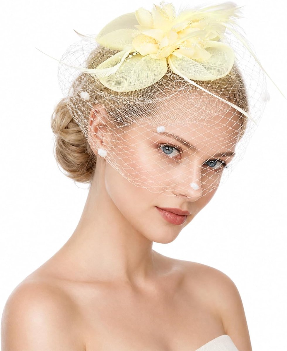 Fascinator-hoed voor dames, theefeest-hoofddeksel