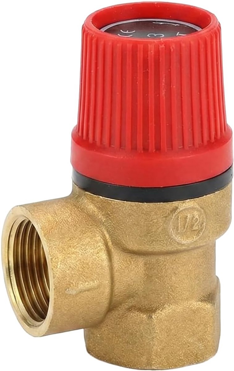 1/2 inch veiligheidsventiel, DN15 membraan veiligheidsventiel, G1/2 inch binnendraad messing drukregelventiel 5 bar, ontluchtingsventiel voor water, olie, gas, boiler