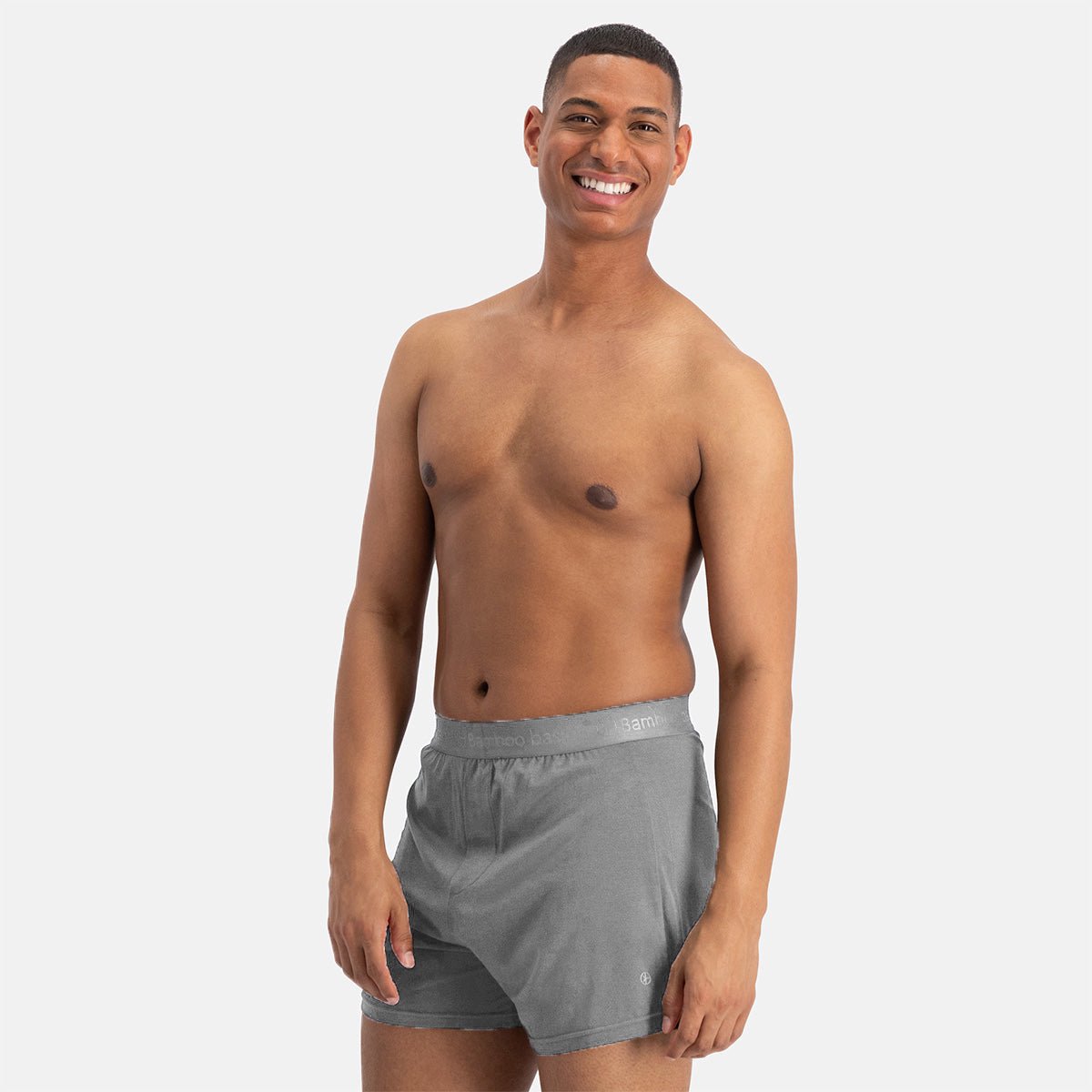 Bamboo Basics Heren Bamboe Loose Fit Boxershorts Kay (2-pack) - Bordeaux, Grijs - Ondergoed Heren - Boxershort Heren Lange pijp - Maat M