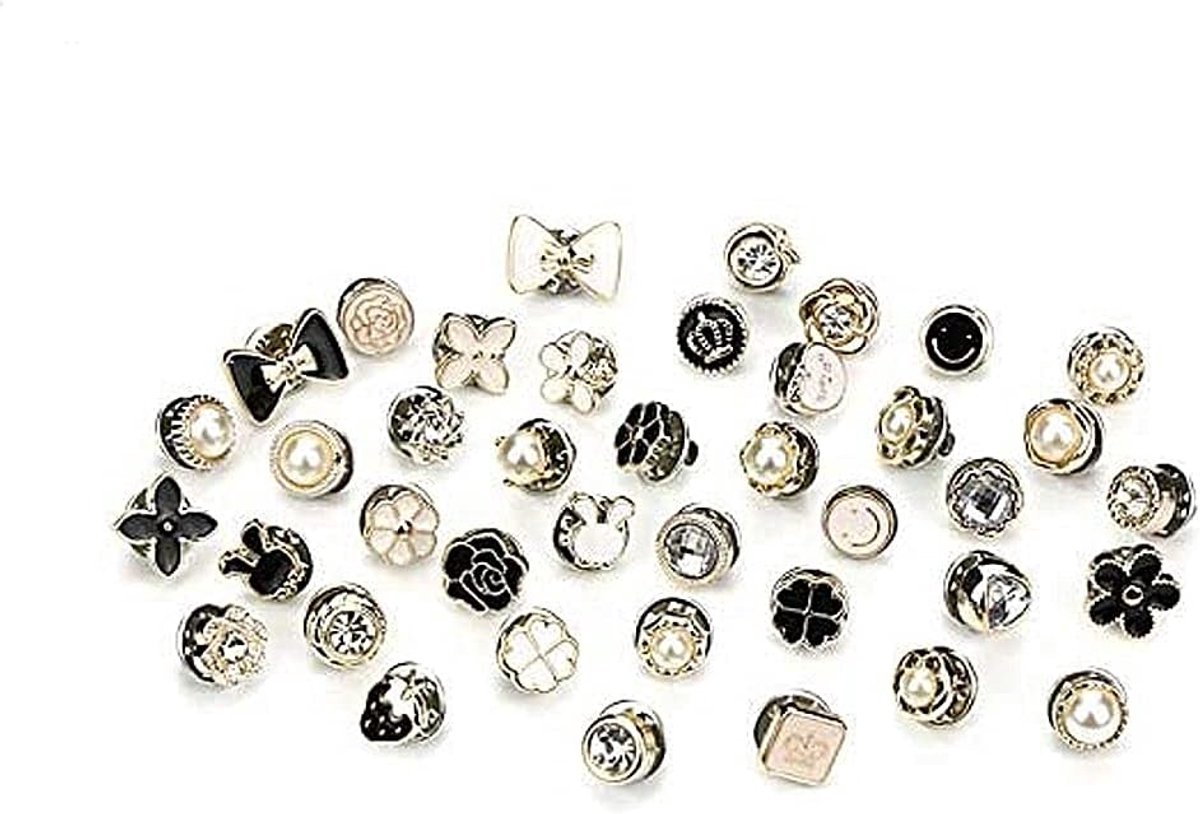 Broche knopen, veiligheid broche knopen 40 stuks voorkomen per ongeluk blootstelling knoppen voor kleding benodigdheden, 1 cm, Gelegeerd staal