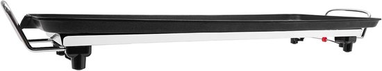 Elektrische tafelgrillplaat met antiaanbaklaag, extra groot grilloppervlak met olie-opvangtuit, elektrische grill voor 1-6 personen, voor outdoor, camping, achtertuin, 68 x 28 cm — afbeelding 5