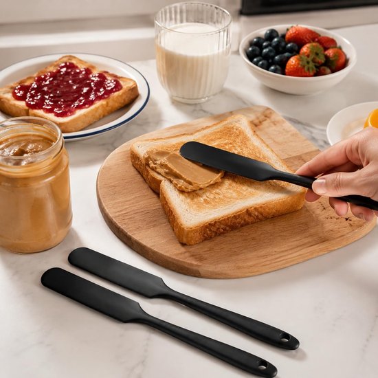 Silicone Spatel Set 3-dlg, Hittebestendig tot 315°C, Ideaal voor Dee — afbeelding 4