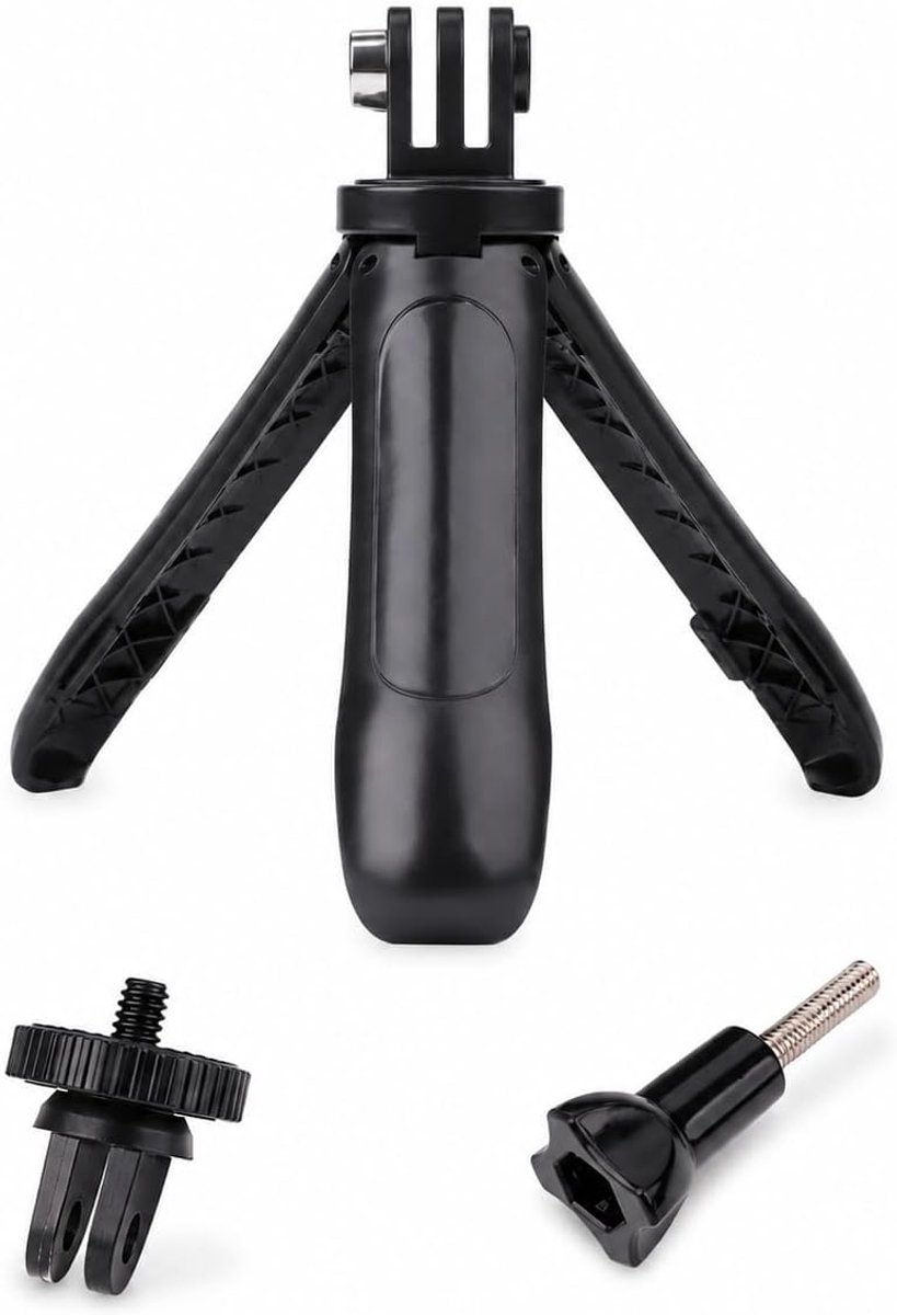 Draagbaar mini-statief voor camera's en mobiele telefoons, uittrekbare handstandaard met 3 verstelbare hoogtes, universele adapter, compact, licht, perfect voor vlogging, selfies en reizen
