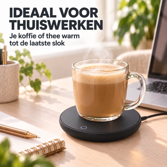 Twenty4seven® Warmhoudplaat voor Koffie & Thee - Elektrische Mok Warmer - Mug & Cup Verwarmer - Rechaud Onderzetter voor Bureau — afbeelding 2