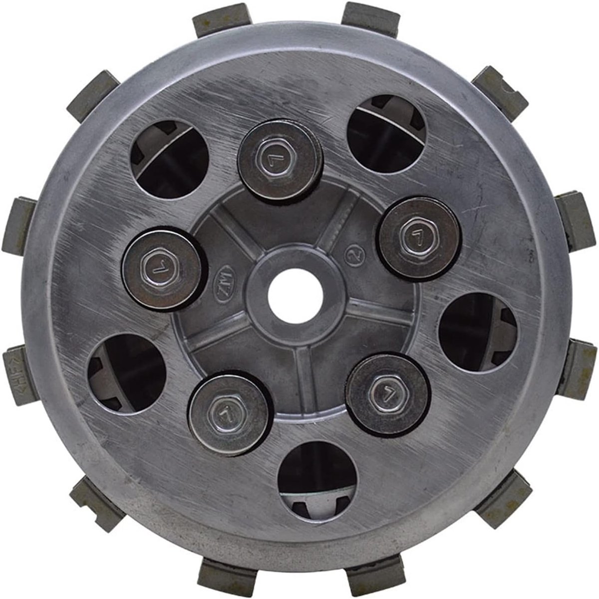 Koppeling Onderdelen Brede Wrijving Drukplaat Met Drum Hub Montage 5 Wrijving Platen GSX 125 GS 125 motorfiets koppeling(Small round hole)